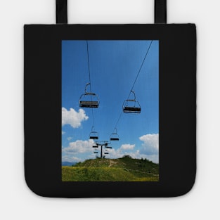 Ski Lift on Monte Zoncolan in Summer Tote