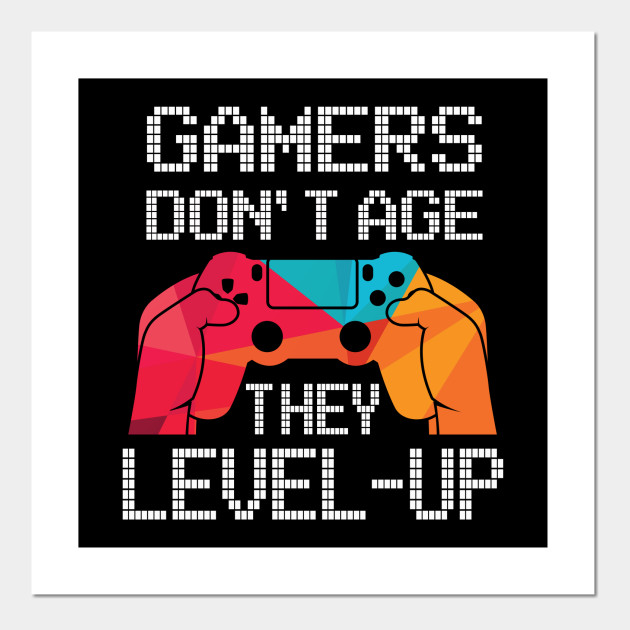 Funny Gamers Inspired Black Cotton Men Gift Top Details about / I Don/'t Age I Level Up T-Shirt