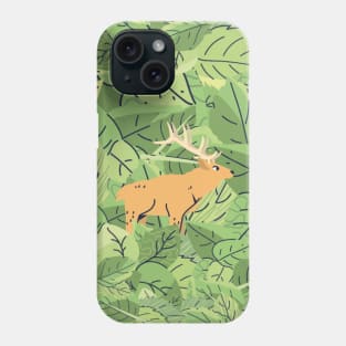 Deer in Leaves Phone Case