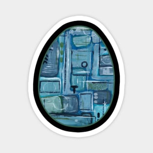 Art Acrylic artwork abstract Easter Egg Magnet