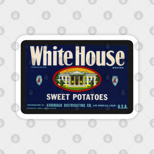 1960s White House Sweet Potatoes Crate Label Magnet by EphemeraKiosk