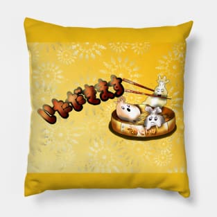 itadakimasu dinner time dumplings Pillow