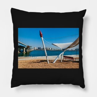 Hang Gang River, Seoul, South Korea. Pillow