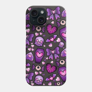 Goth at Heart- Black Phone Case