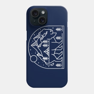 Bison Monoline Nature Graphic Design Phone Case