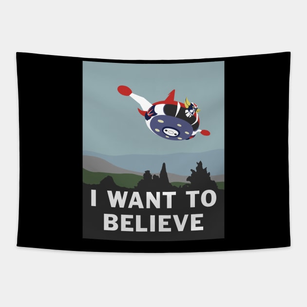 I Want to Believe (In Grendizer) Tapestry by CCDesign