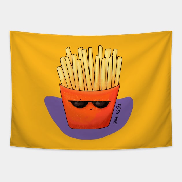 Lucien the French Fries Tapestry by Snacks At 3