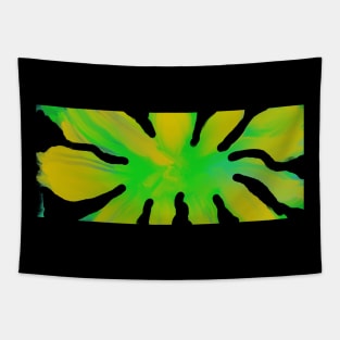 Happy green yellow leaf Tapestry