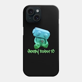 Sleepy Robot 13 Green Ombre Logo Phone Case