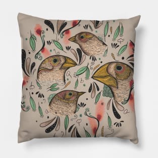 FINE FINCHES Pillow