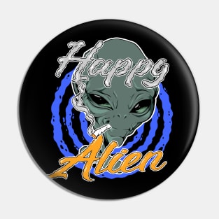 Happy Alien Smoke Pin