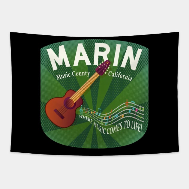 Marin County Music Tapestry by Fairview Design