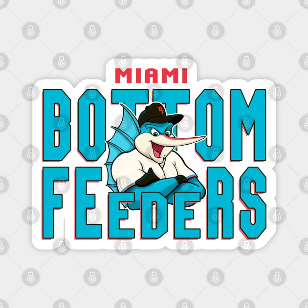 Miami Bottom Feeders Baseball Magnet by GAMAS Threads