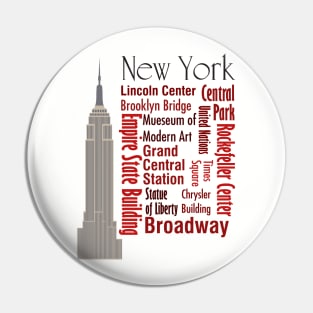 Sights of New York Pin