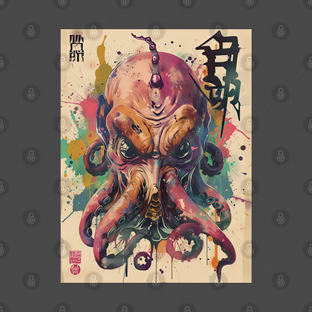 Vintage Japanese Cthulhu monster 4 by obstinator