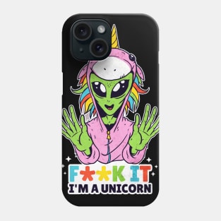 Alien Trying To Be A Unicorn Funny Cute Artwork Phone Case