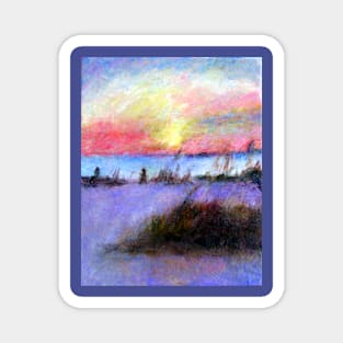 Summer Stroll – Coastal Sunrise Painting Magnet