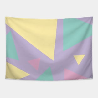 Tri - Pastel Pink, Yellow, Purple and Green Tapestry