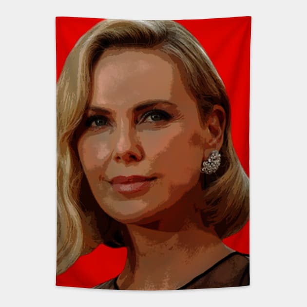 Charlize Theron Tapestry by oryan80