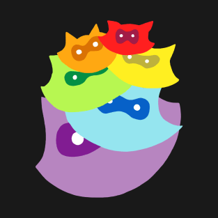 Rainbow Raccoon Stack T-Shirt