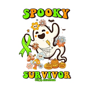 CDKL5 Awareness - spooky survivor ghost retro halloween T-Shirt