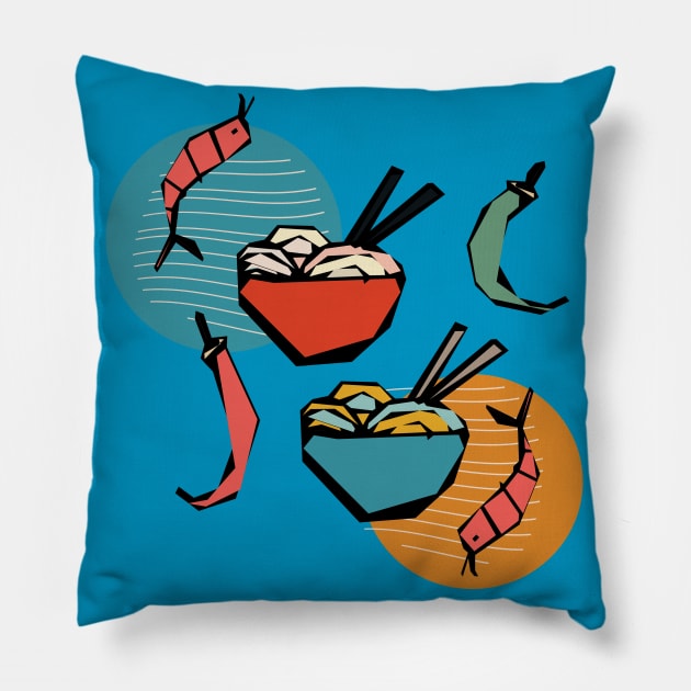 Noodle Bowl Pillow by bruxamagica