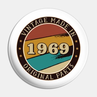 Vintage Made In 1969 Original Parts Pin