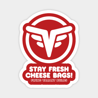 Stay Fresh 70's Style (White on Red) Magnet