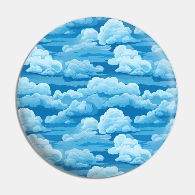 Dreamy Skies: Pastel Cloudscape Pattern Pin by star trek fanart and more