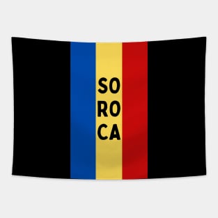 Soroca City in Moldovan Flag Colors Vertical Tapestry