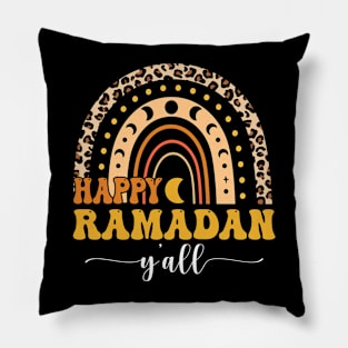 Happy Ramadan Y'all Rainbow Leopard Ramadan Kareem Pillow