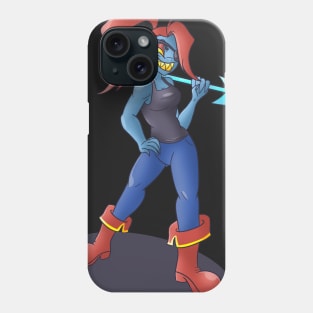 Undyne strikes a pose Phone Case