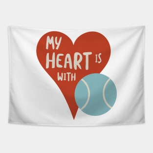 My Heart is with Padel Tapestry