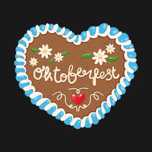 Cute Gingerbread Heart Oktoberfest Munich Bavaria BBQ Gift T-Shirt
