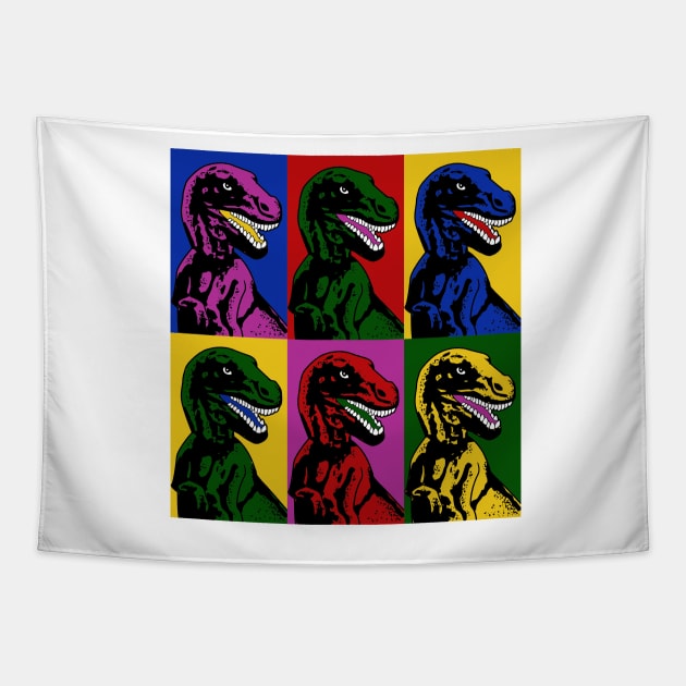 Dinosaur Pop Art Tapestry by tabners