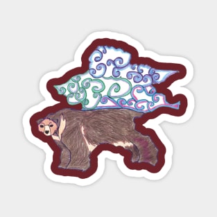 Tibetan Bear Tessalation Magnet