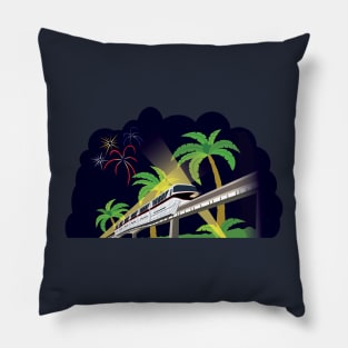 WDW Monorail at Night Pillow
