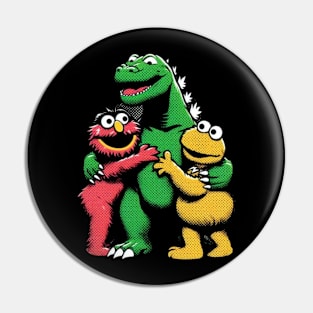 Muppets & Godzilla Pin