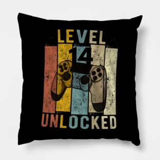 14th Birthday Level 14 Unlocked Video Gamer Pillow