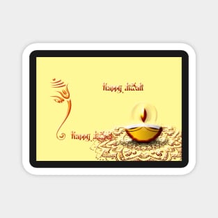 Happy Diwali Greeting Card Magnet