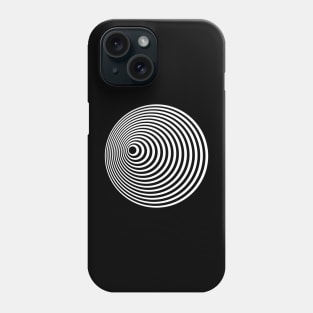 Twilight Zone Tunnel (white on black) Phone Case