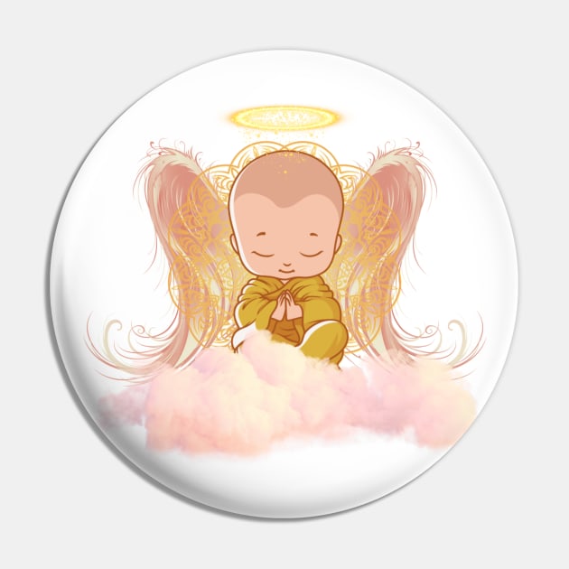 Winged Baby Buddha Pin by Mazzlo Shop