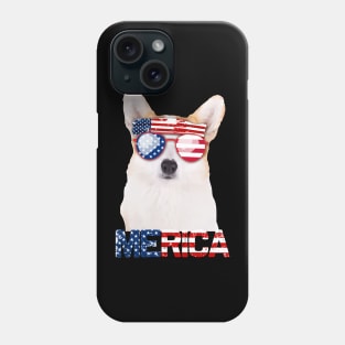 Merica Corgi Dog American Flag 4Th Of July Phone Case