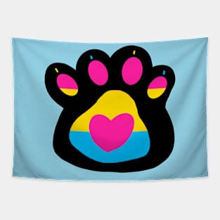 Pansexual paw print Tapestry