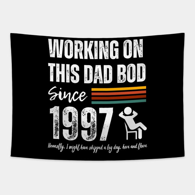 Working On This Dad Bod Since 1997 Tapestry by ZombieTeesEtc