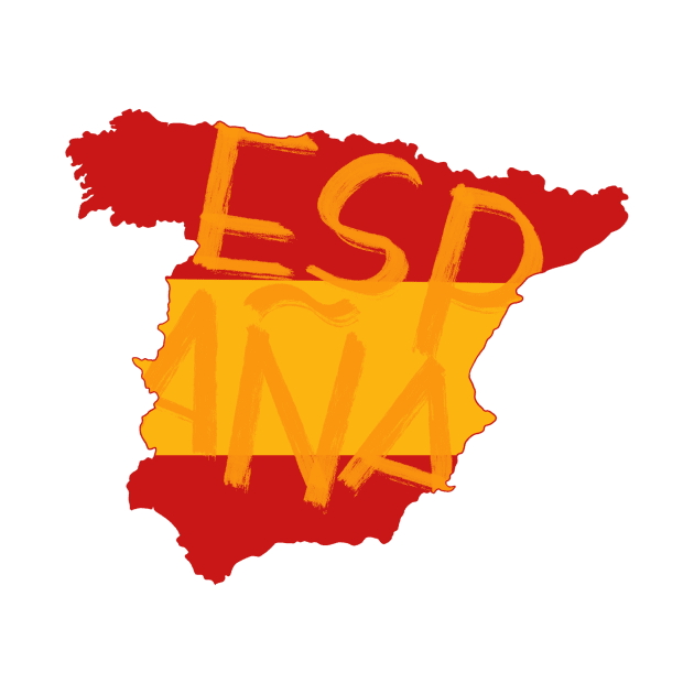 Spain country typography by adrienne-makes