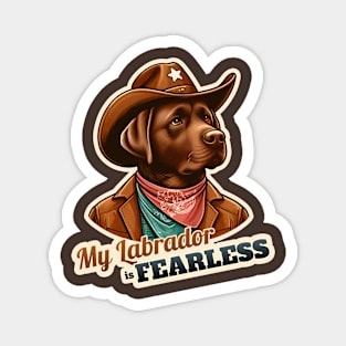 Cowboy Labrador Retriever Magnet