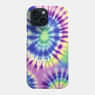 AI tie dye, purple and blue Phone Case