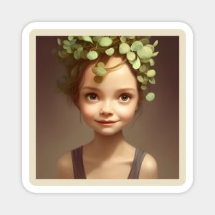 Spring Time Eucalyptus Girl Magnet