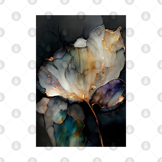 Floral Fantasy - Abstract Alcohol Ink Resin Art by inkvestor